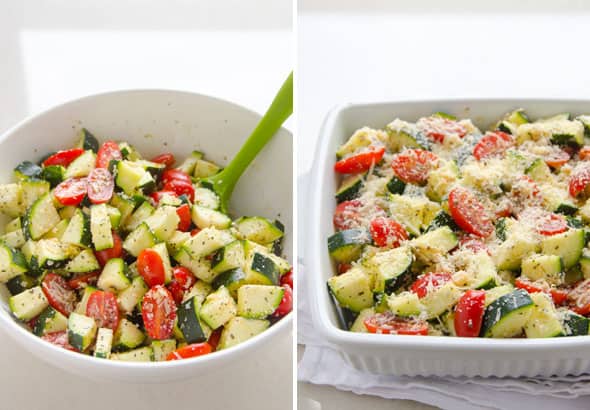 Zucchini Bake With Tomatoes Garlic And Parmesan Ifoodreal 