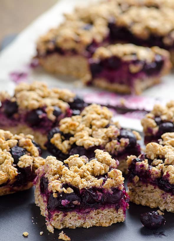 Blueberry Oatmeal Crumble Bars - iFOODreal - Healthy Family Recipes