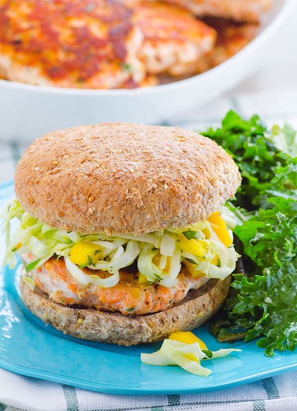 Healthy Salmon Burger Recipe - iFOODreal