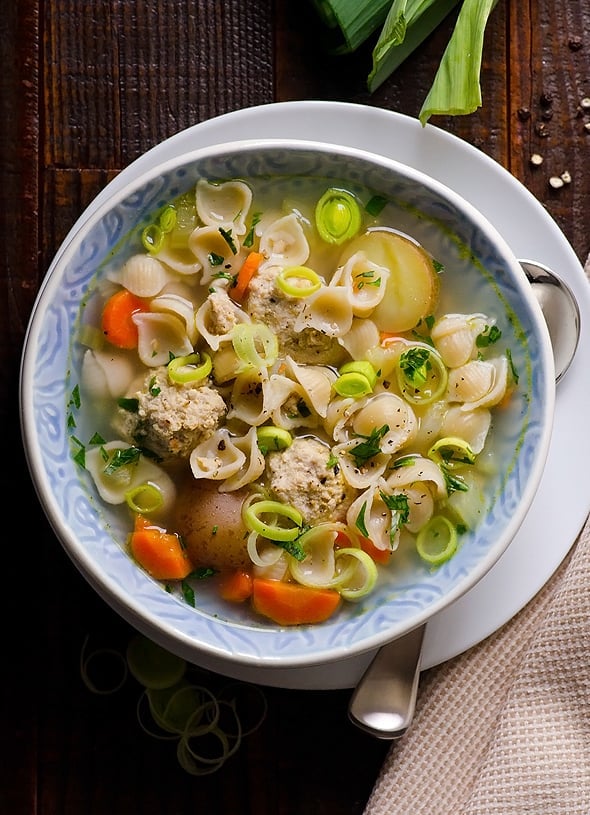 Turkey Meatball Soup iFOODreal Healthy Family Recipes