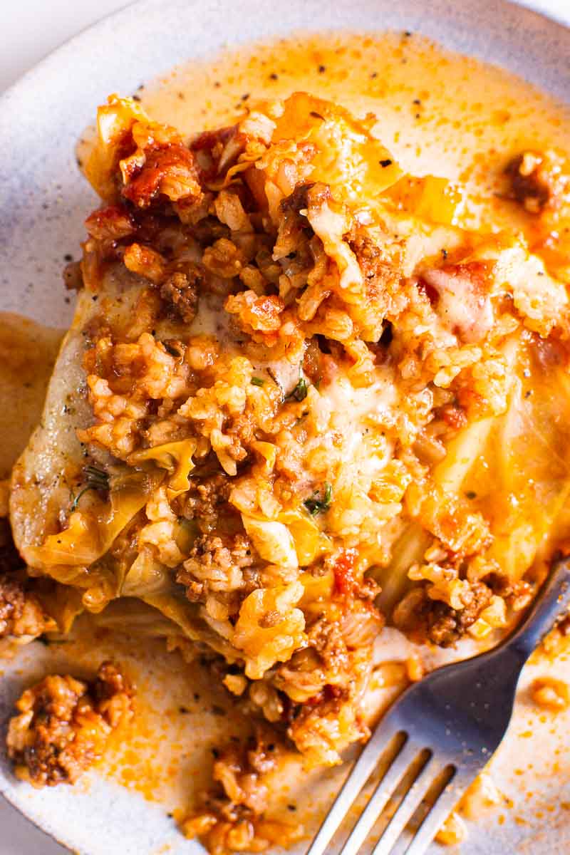 Cabbage Rolls Casserole on a plate