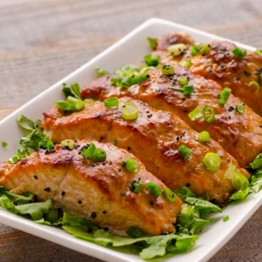 Peanut Butter Salmon with Miso - iFoodReal.com