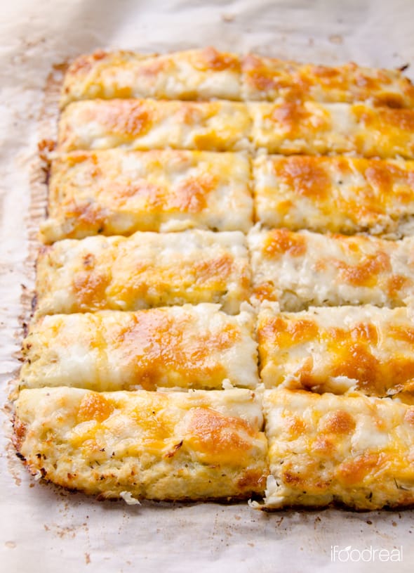 Cheesy Cauliflower Breadsticks 