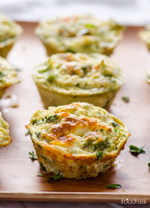 breakfast egg muffins with broccoli