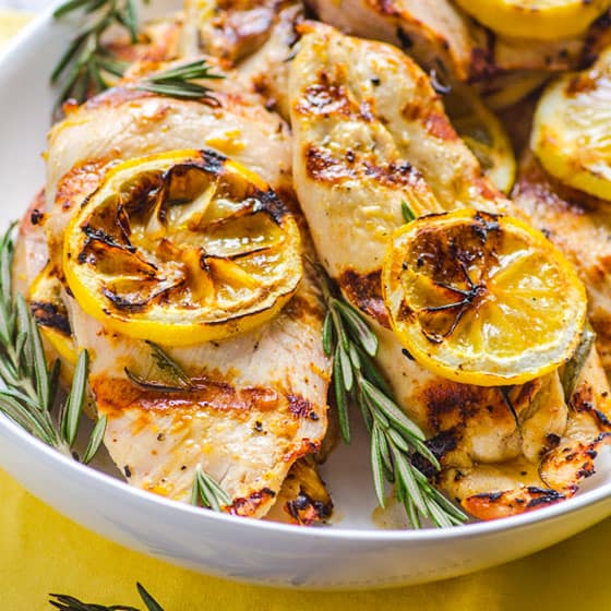 Grilled Lemon Rosemary Chicken Ifoodreal Com