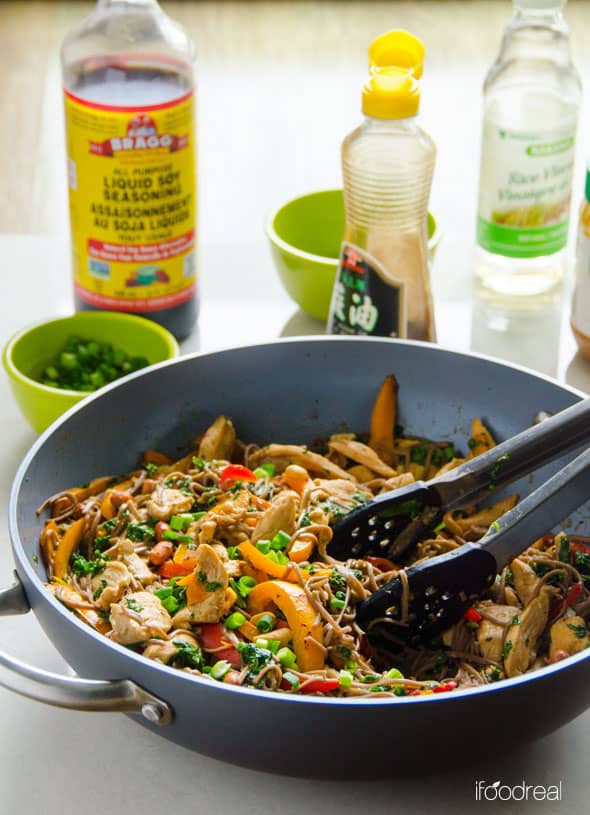 Healthy Peanut Chicken Soba Noodles 