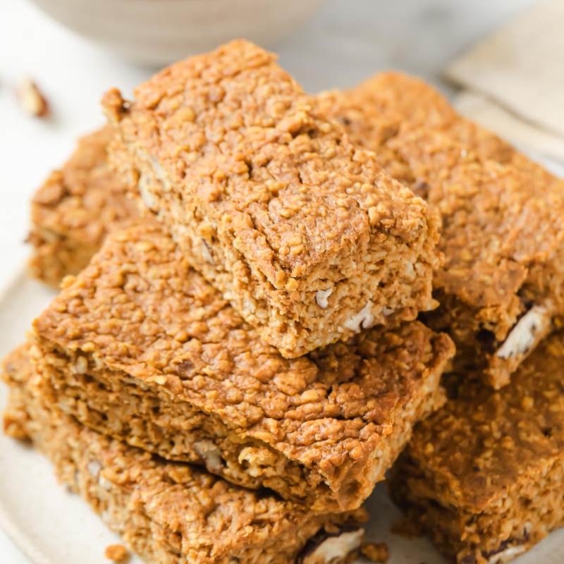 Pumpkin Protein Bars - iFoodReal.com