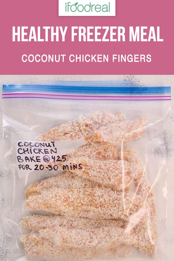 Coconut Chicken Tenders in freezer bag