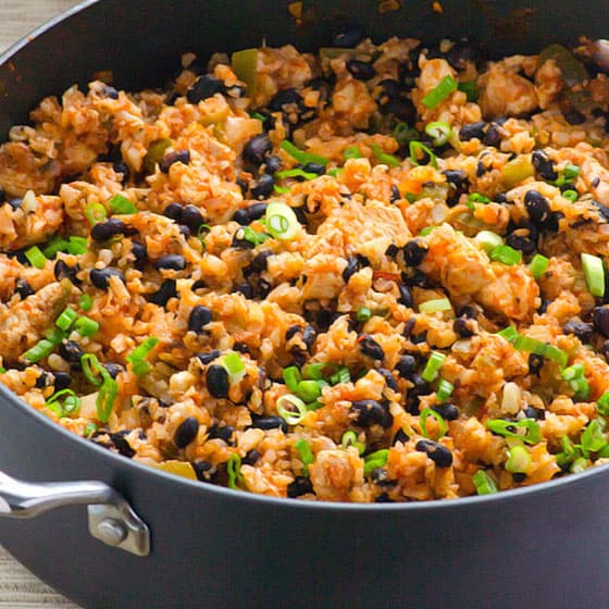 Chicken, Cauliflower Rice and Beans - iFOODreal - Healthy Family Recipes