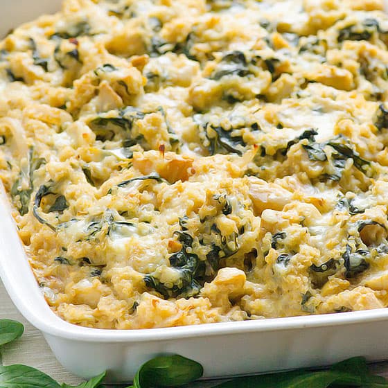 Spinach Artichoke Quinoa Casserole Ifoodreal Com