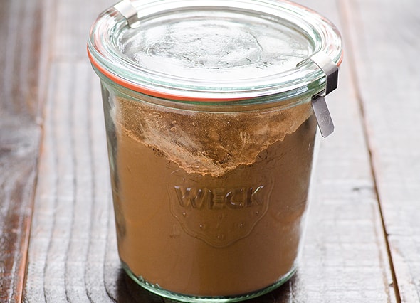 jar of cacao powder