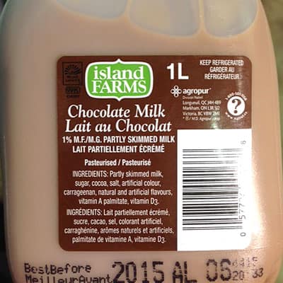 1 L jug of chocolate milk