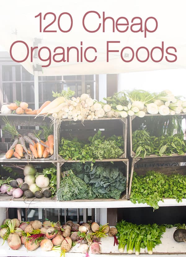 Organic on a Budget - From produce to baking needs, this 120 Cheap Organic Foods list will make your transition to organic foods much easier and affordable. | ifoodreal.com