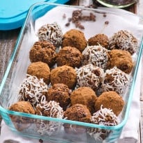 Cacao nibs brownie bites