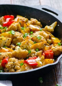 Easy Cauliflower Stir Fry with Bell Peppers - iFoodReal.com