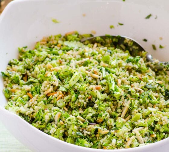 Broccoli Quinoa Salad with Lemon Dressing