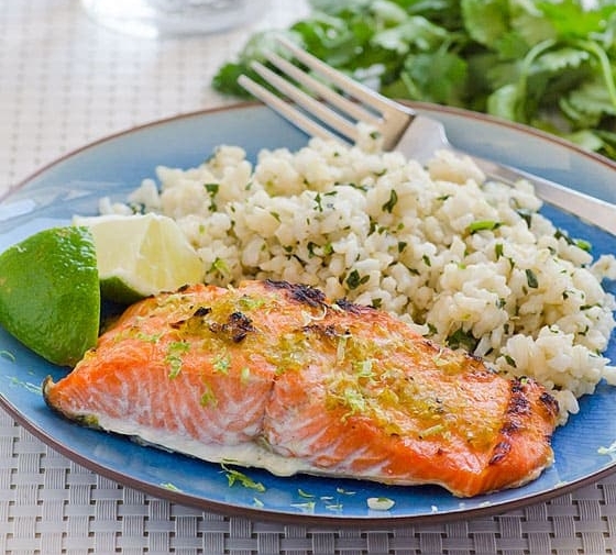 Healthy Lime and Ginger Marinated Salmon