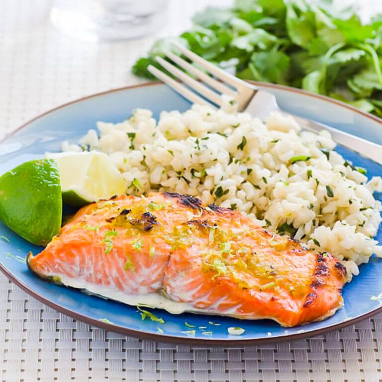 Healthy Lime and Ginger Marinated Salmon - iFoodReal.com