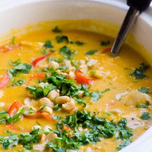 chicken quinoa butternut squash slowcooker soup recipe