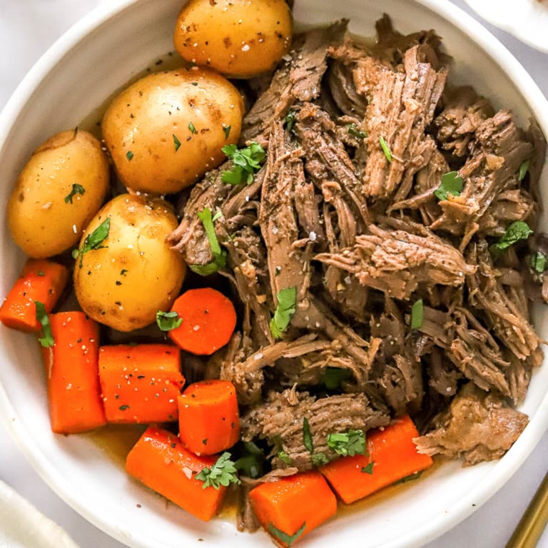 Slow Cooker Rump Roast Recipe - iFoodReal.com