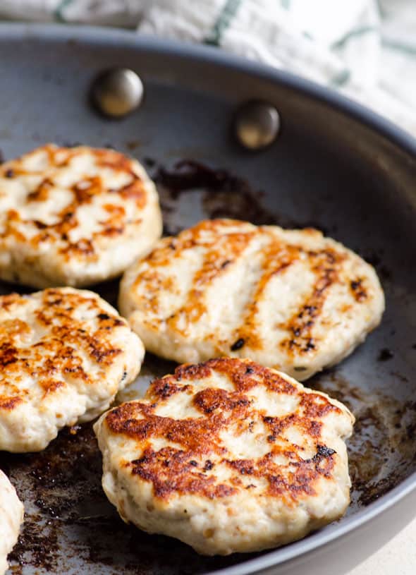 Original ground chicken patties recipe from my Ukrainian grandma. Can be grilled and is great in a burger or with quinoa and salad. | ifoodreal.com