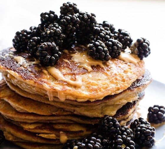 Healthy Peanut Butter Protein Pancakes