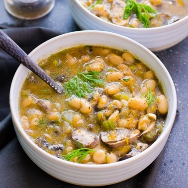 bean mushroom soup