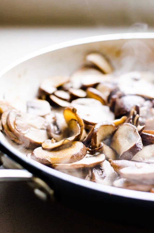 Mushrooms in skillet