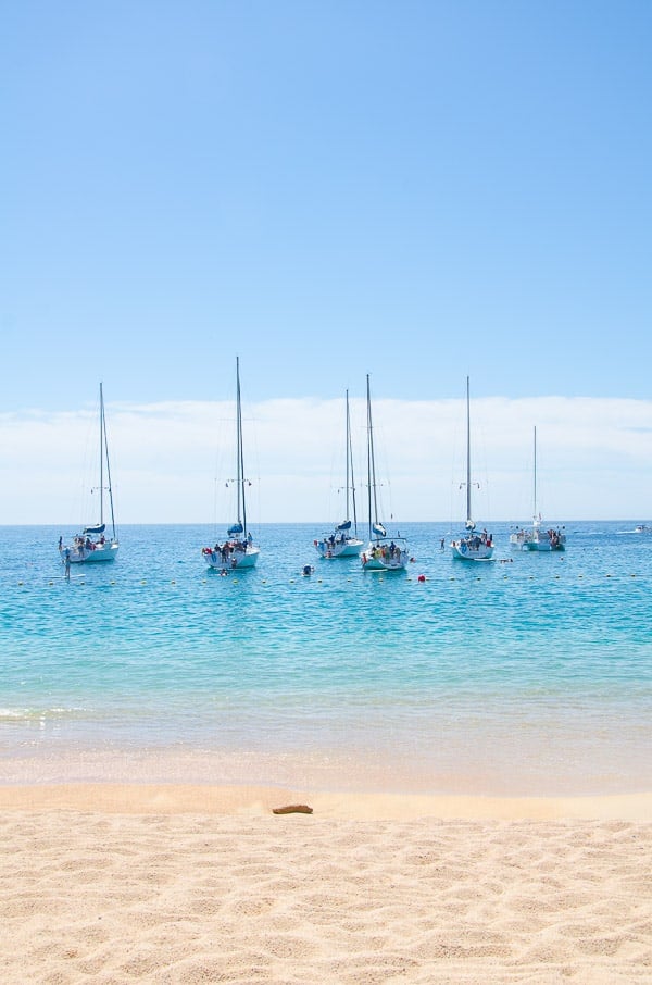 snorkelling at santa maria beach