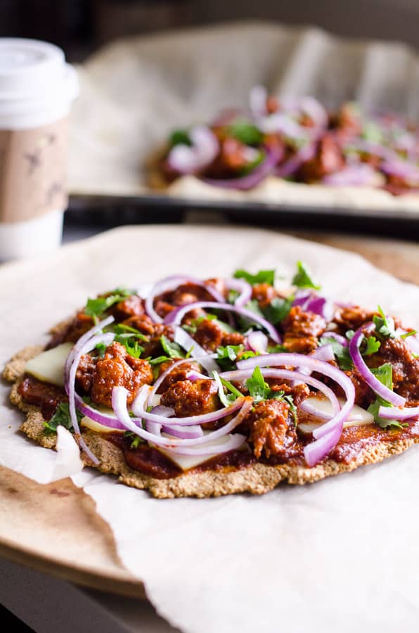 Oatmeal Pizza Crust with toppings