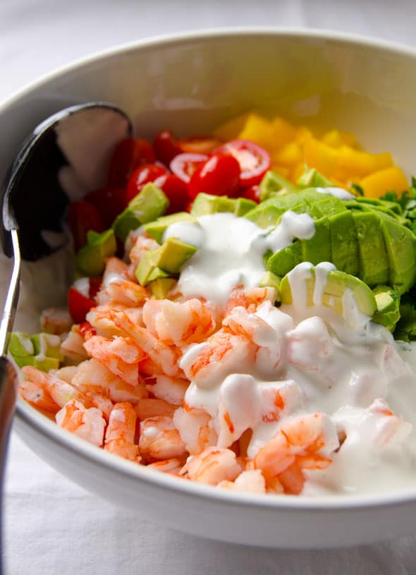 Shrimp Avocado Tomato Salad - iFOODreal - Healthy Family 