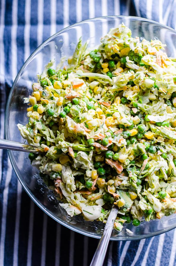 Easy Savoy Cabbage Salad - iFOODreal.com - Healthy Family Recipes