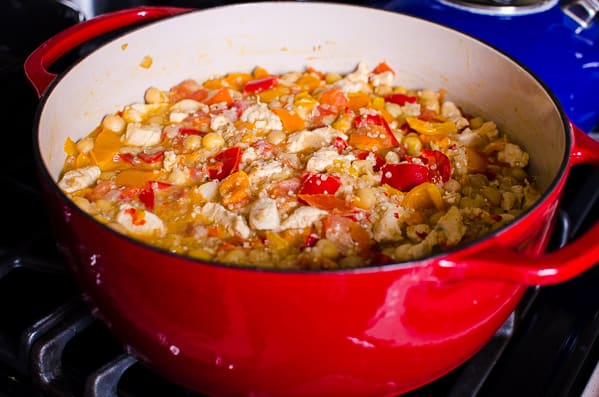  Chicken and Chickpea Stew in dutch oven