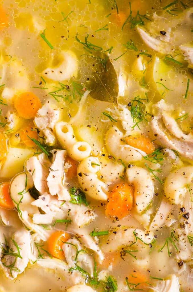 Slow Cooker Chicken Noodle Soup - iFOODreal.com