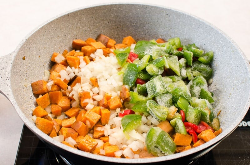 sweet potato skillet with vegetables