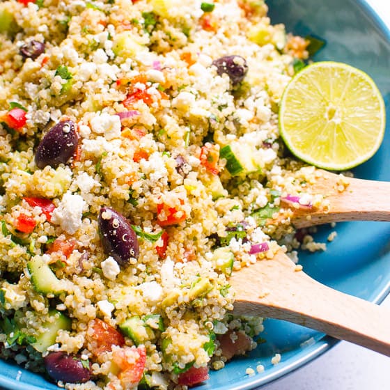 Mediterranean Quinoa Salad - iFOODreal.com