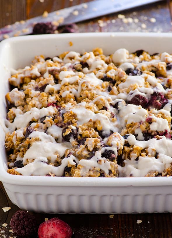 healthy coffee cake with berries