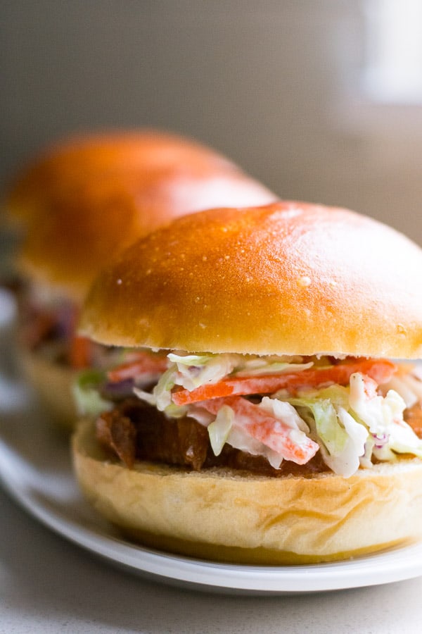 healthy pulled pork sandwiches
