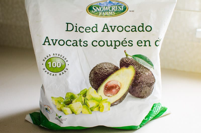 bag of frozen avocado