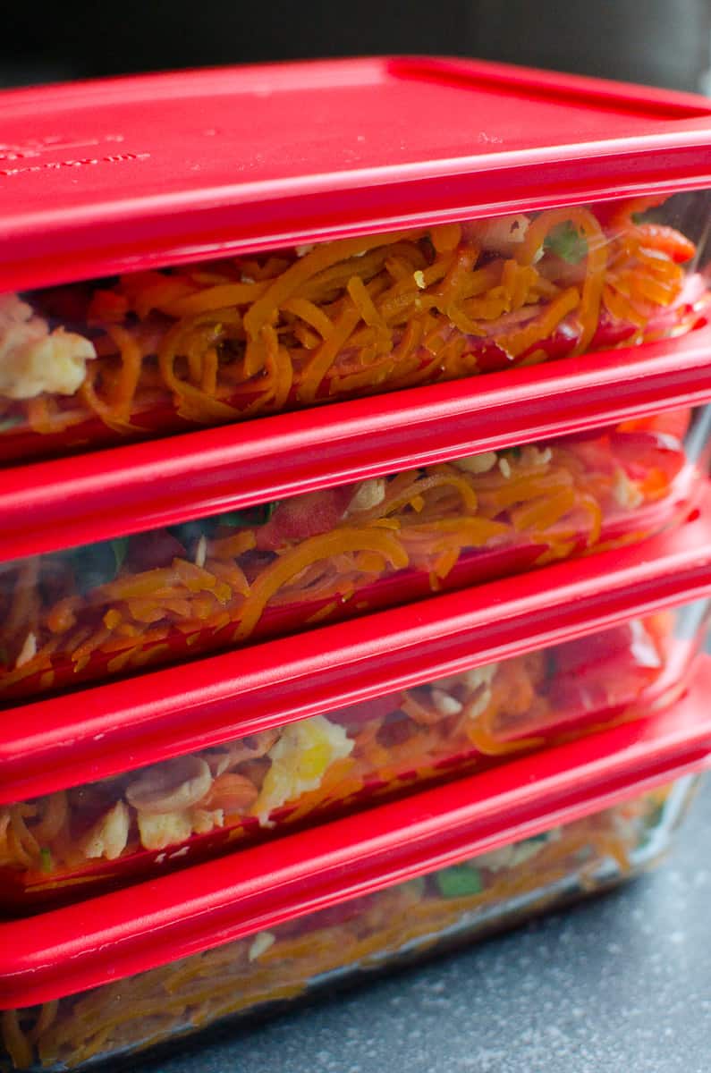 Pad Thai Sweet Potato Meal Prep - iFOODreal - Healthy Family Recipes
