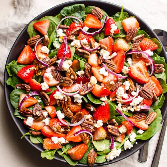 Spinach & Strawberry Meal-Prep Salad