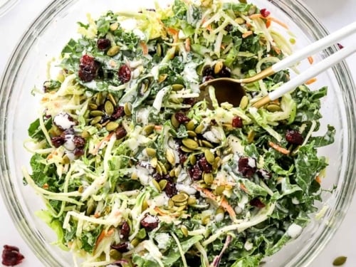 Sweet Kale Salad with Poppy Seed Dressing