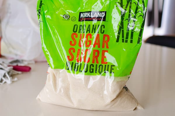 cane sugar in a bag