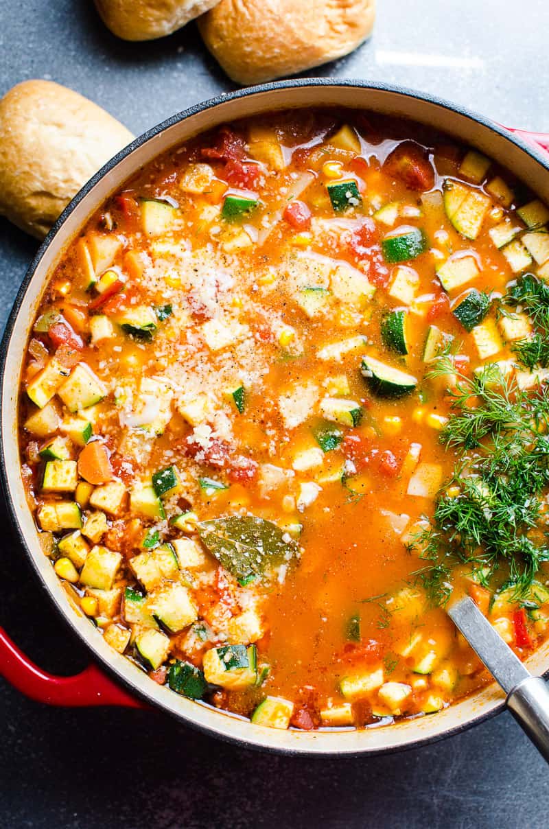 BEST EVER Vegetable Soup - iFOODreal.com