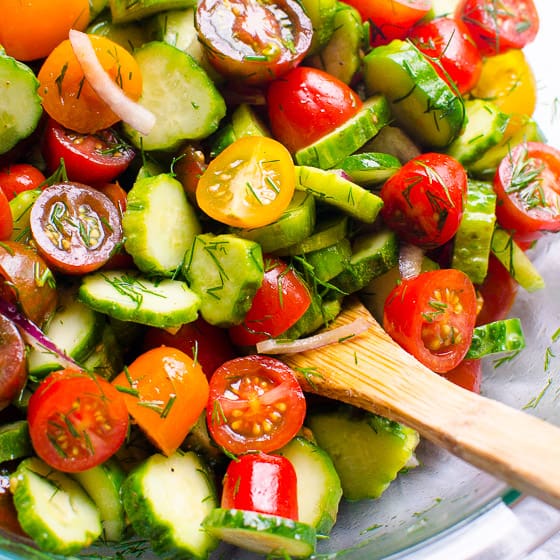 Cucumber And Tomato Salad Ukrainian Ifoodreal