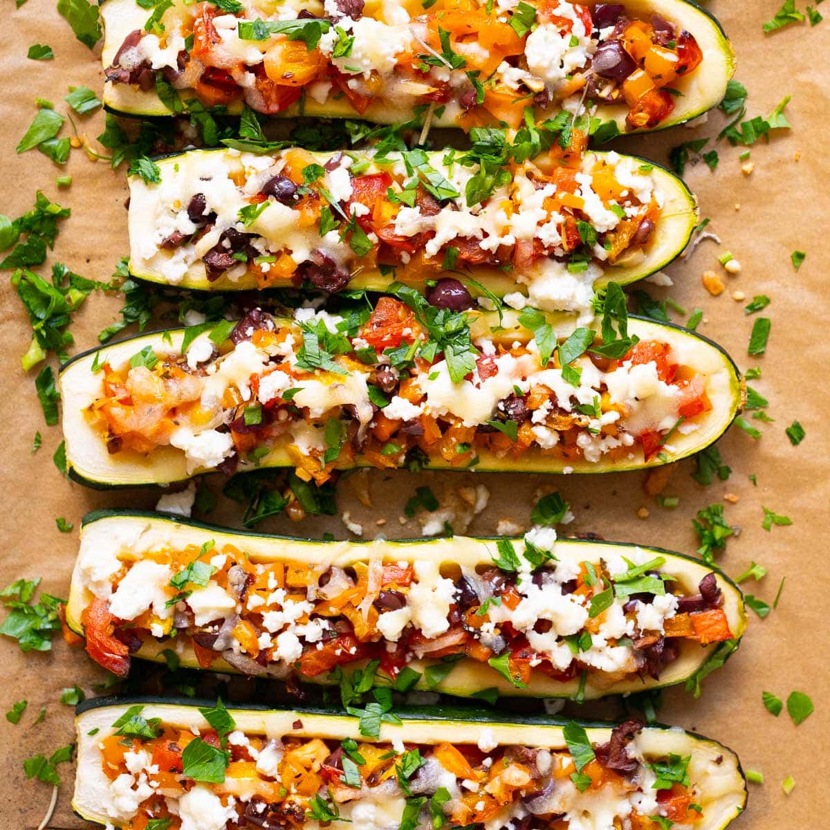 Mediterranean Zucchini Boats