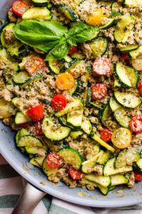 Low Carb Ground Turkey and Zucchini Skillet - iFoodReal.com