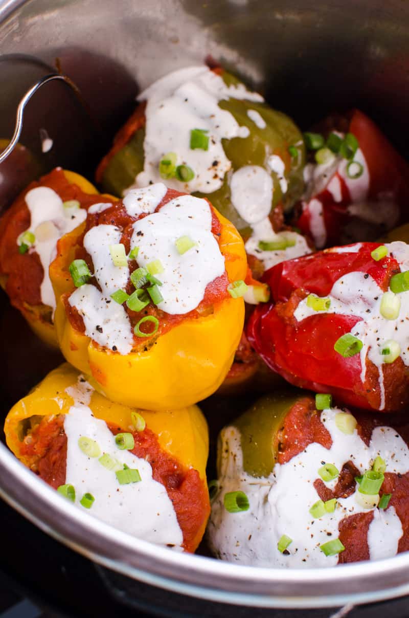 EASY Instant Pot Stuffed Peppers - IFOODreal - Healthy Family Recipes