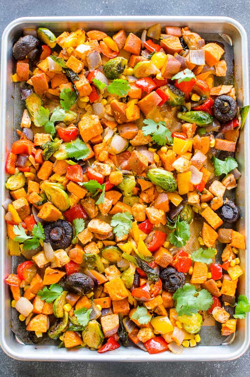 one pan baked chicken and veggies