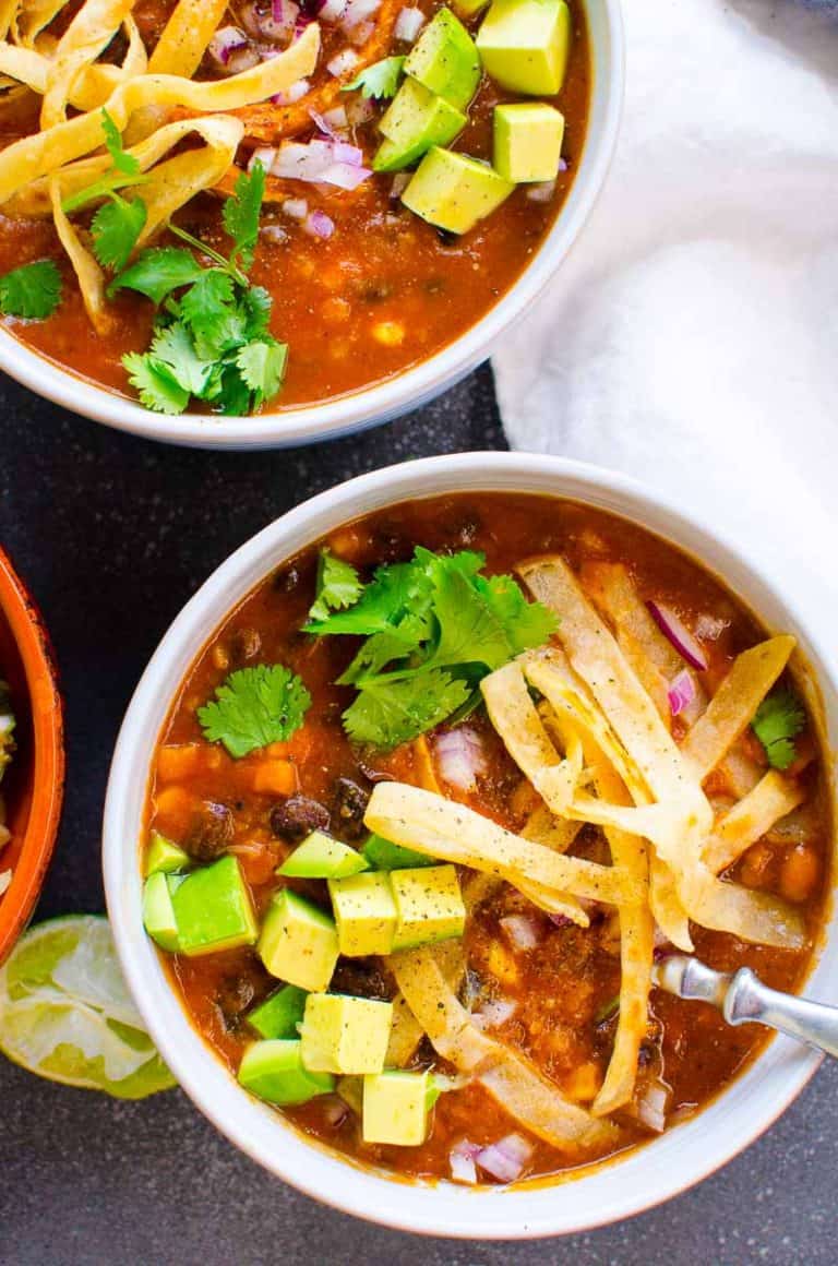 Instant Pot Chicken Tortilla Soup - iFoodReal.com